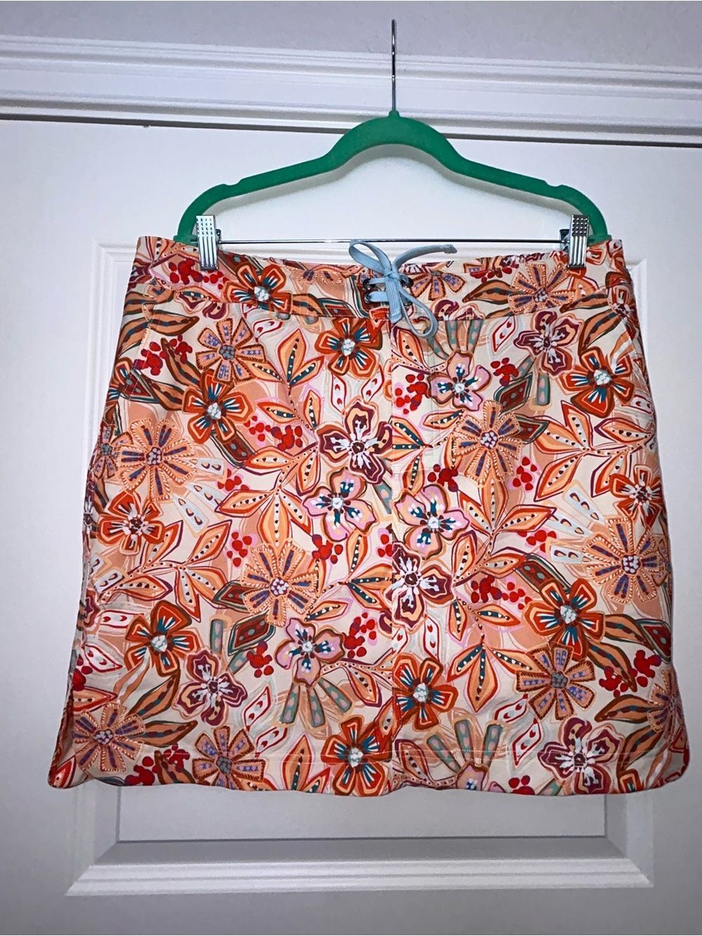 Ripskirt Floral Print Length 2 Pull On Skirt